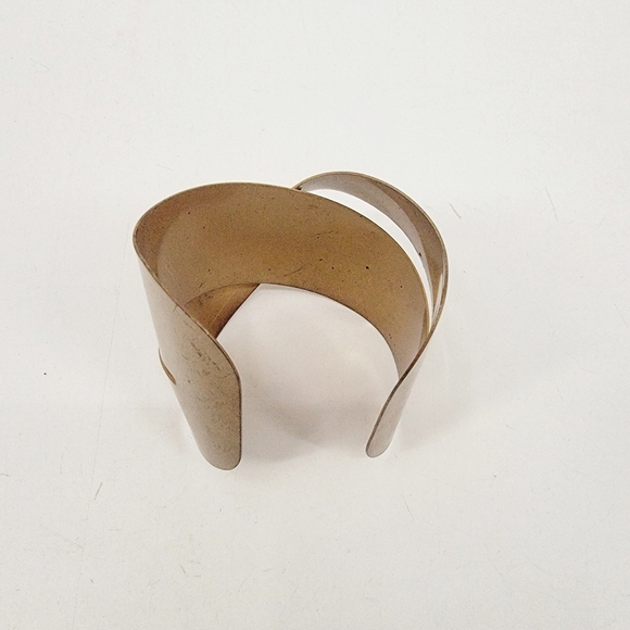 Retro Vintage 80s Gold Metal Arm Cuff Boho Minimalist Festival Goddess Bracelet - Picture 4 of 16